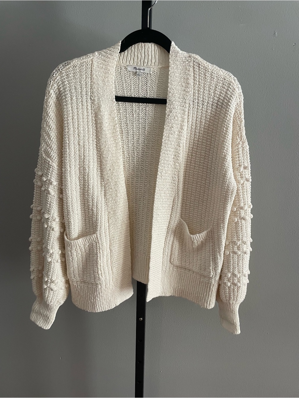 Madewell Cream Knit Cardigan Sweater Size Small